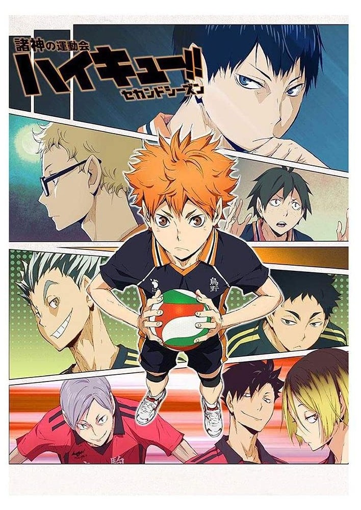 Poster Haikyuuu!! Hinata Shoyo Kageyama  - Affiche / Tableau cadre