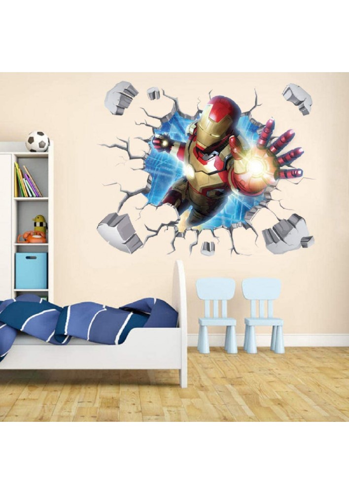 Stickers Muraux 3D Stickers Muraux Iron Man Avengers 58 * 88cm