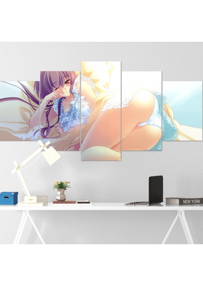 Tableau XXL Hentai Wall Art - Poster géant sans cadre 5 pièces