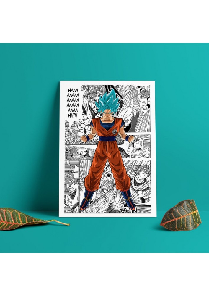 Poster Goku Super Saiyan Blue - Affiche ou Cadre ScanArt