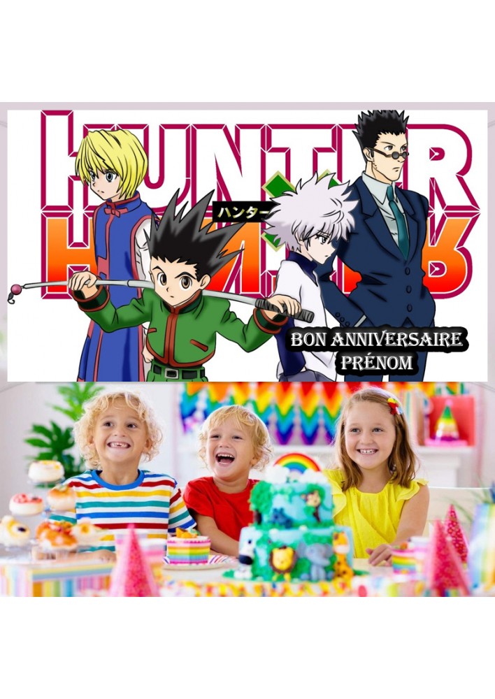 Affiche thème anniversaire hunter x hunter XXL - 80x47cm