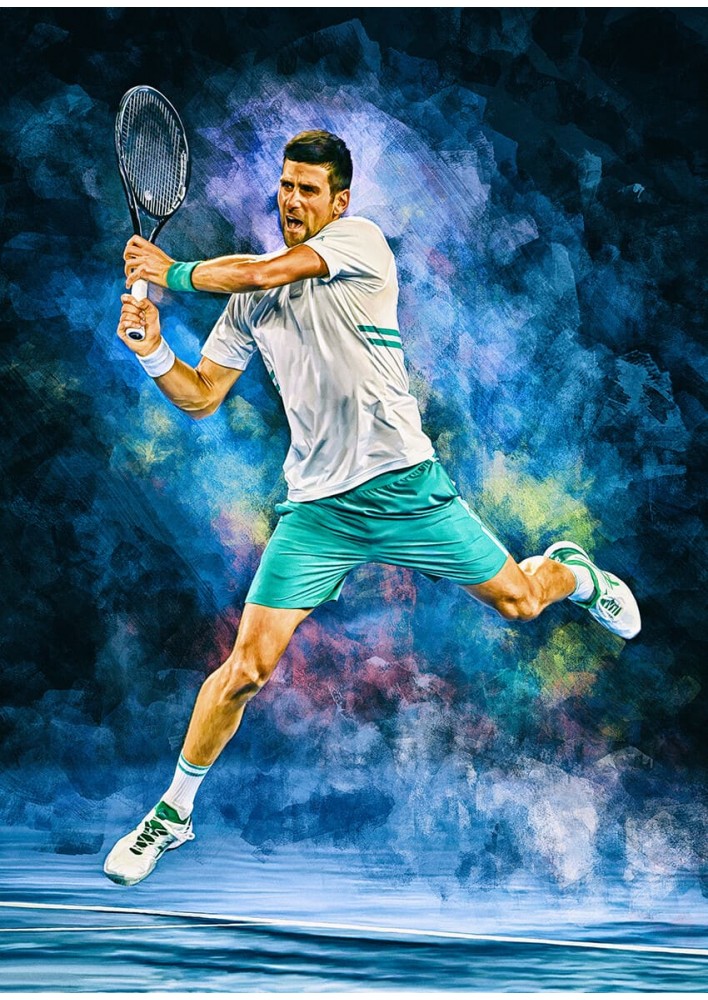 Poster Djokovic - tennis - Affiche ou Cadre