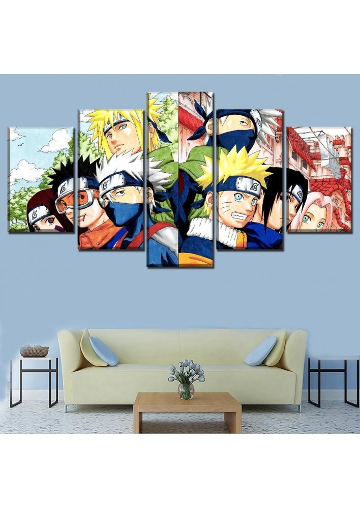 Poster géant Naruto Héritage Konoha - Tableau sans cadre 5 pièces