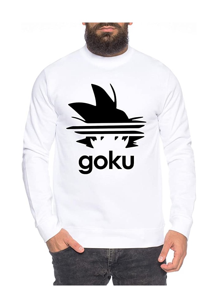 Sweatshirts Goku Cheveux - Pull Adulte et enfant Sweat Blanc