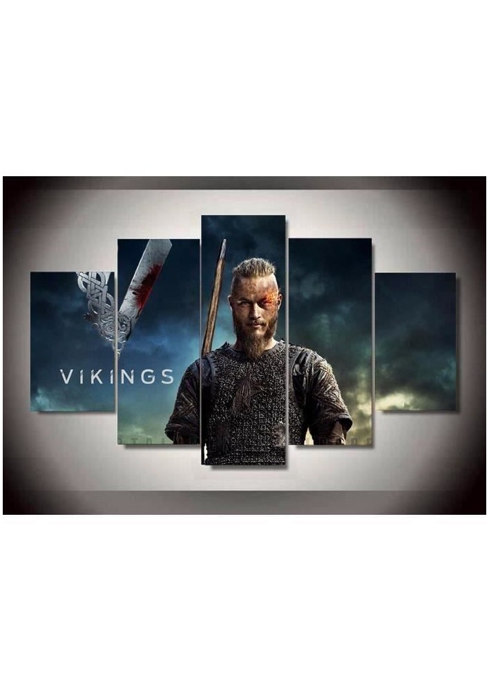 Poster géant Vikings - Tableau sans cadre 5 pièces ragnar