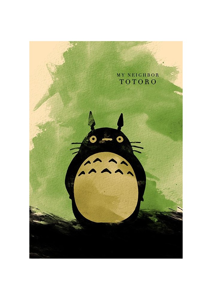 Poster My neighbor totoro Minimalist - Affiche / Cadre Hayao Miyazaki ghibli fan art